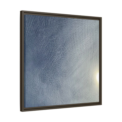 Undulating Whispers of Cerulean Stillness - Unique Stretched Canvas Wall Art - Art By Earth