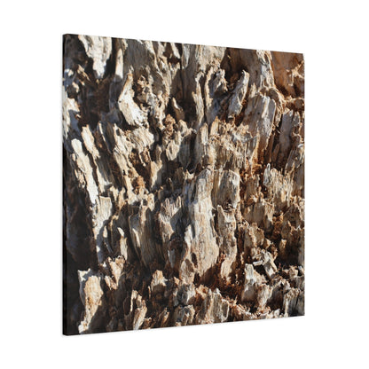 Decaying Bark Symphony - Unique Frameless Canvas Wall Art