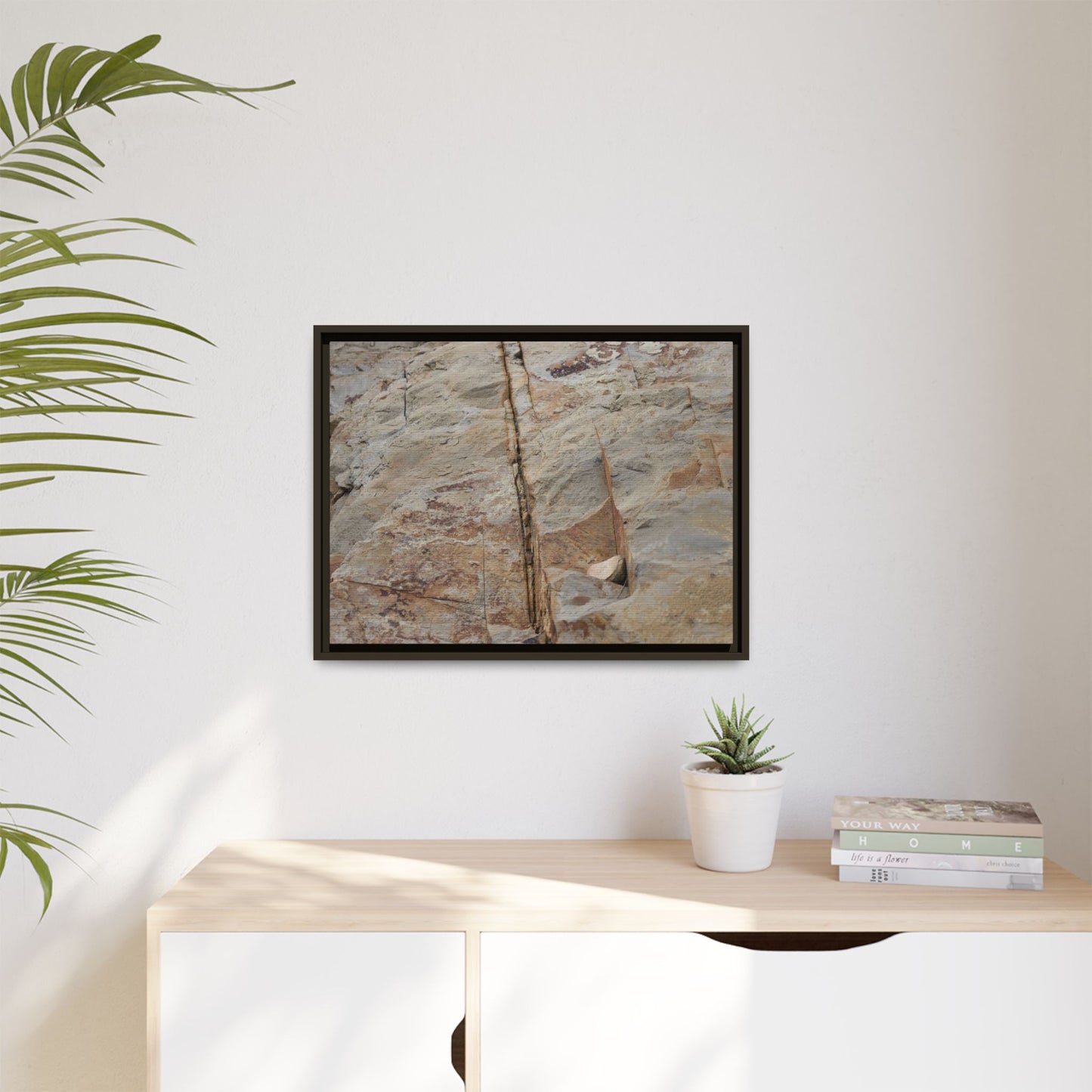 Sedimentary Symphony - Unique Stretched Canvas Wall Art - Art By Earth