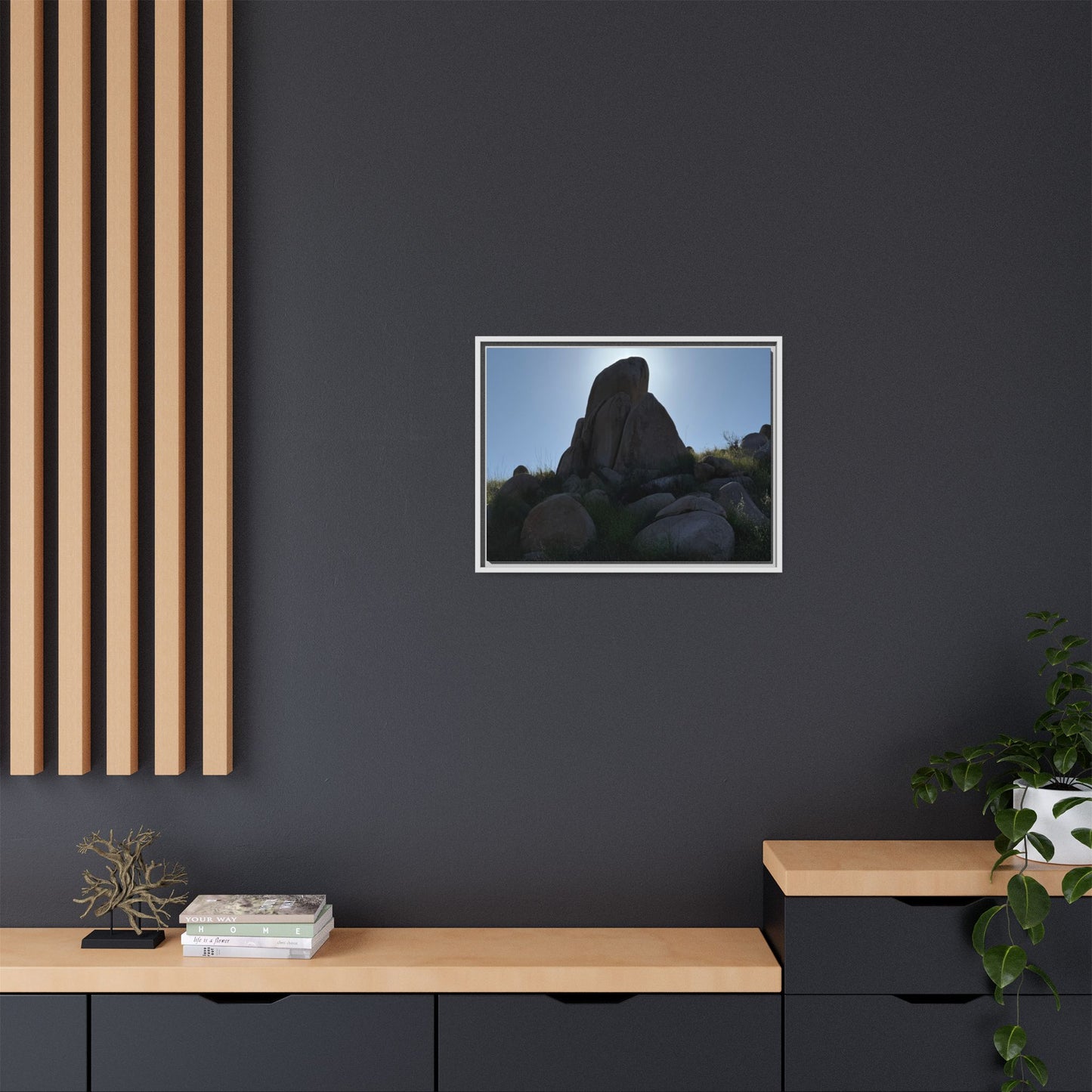Boulder Silhouette - Unique Stretched Canvas Wall Art - Art By Earth