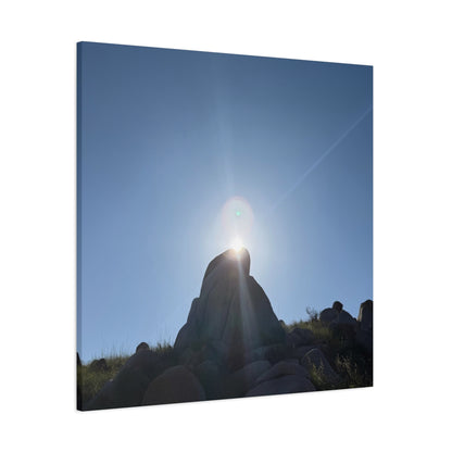 Sunburst Over Stone - Unique Frameless Canvas Wall Art - Art By Earth