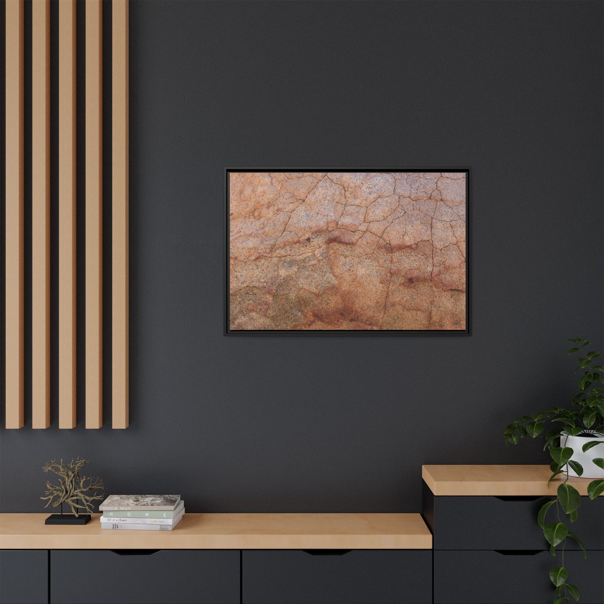 Russet Fissures - Unique Stretched Canvas Wall Art - Art By Earth