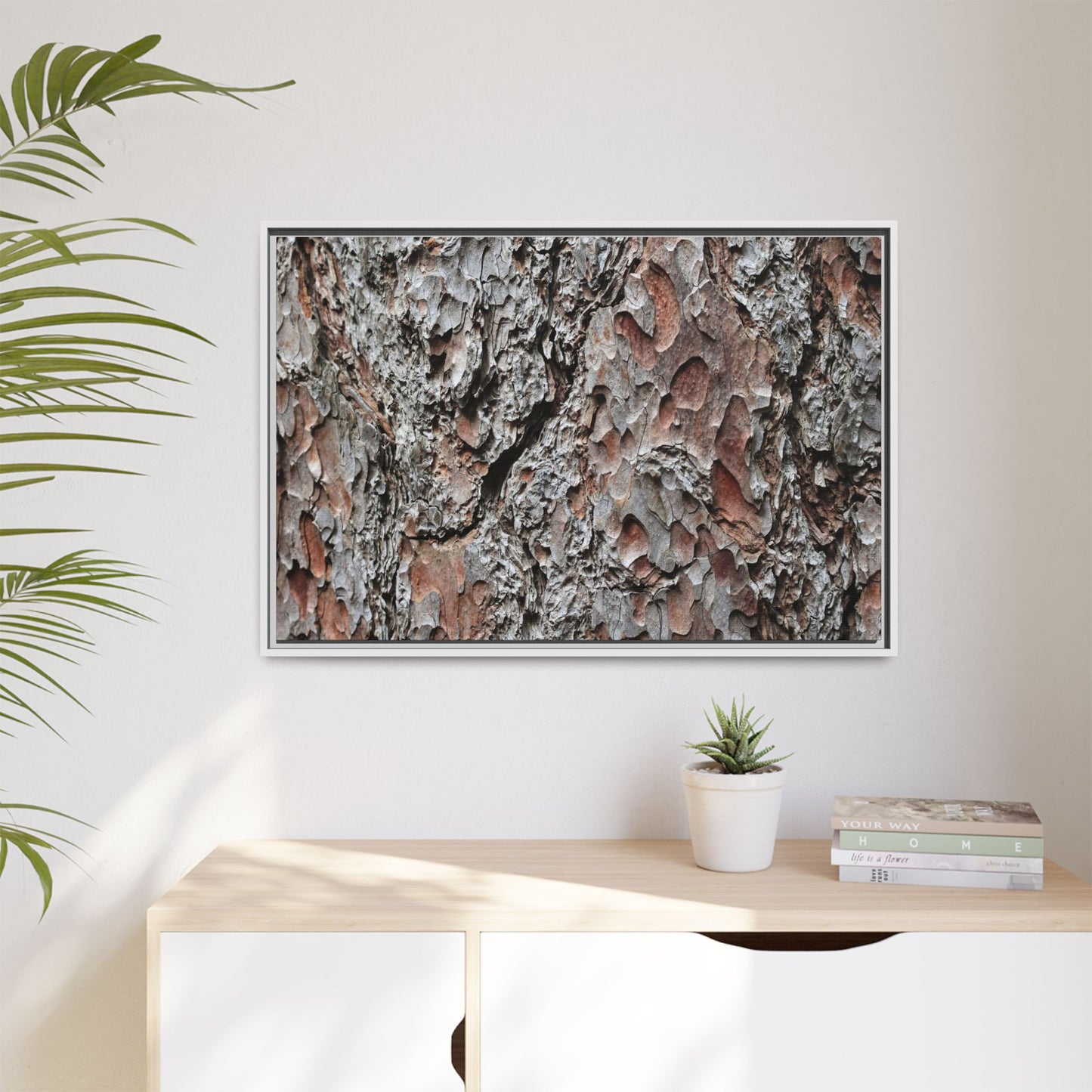 Bark Texture Symphony - Unique Stretched Canvas Wall Art - Art By Earth