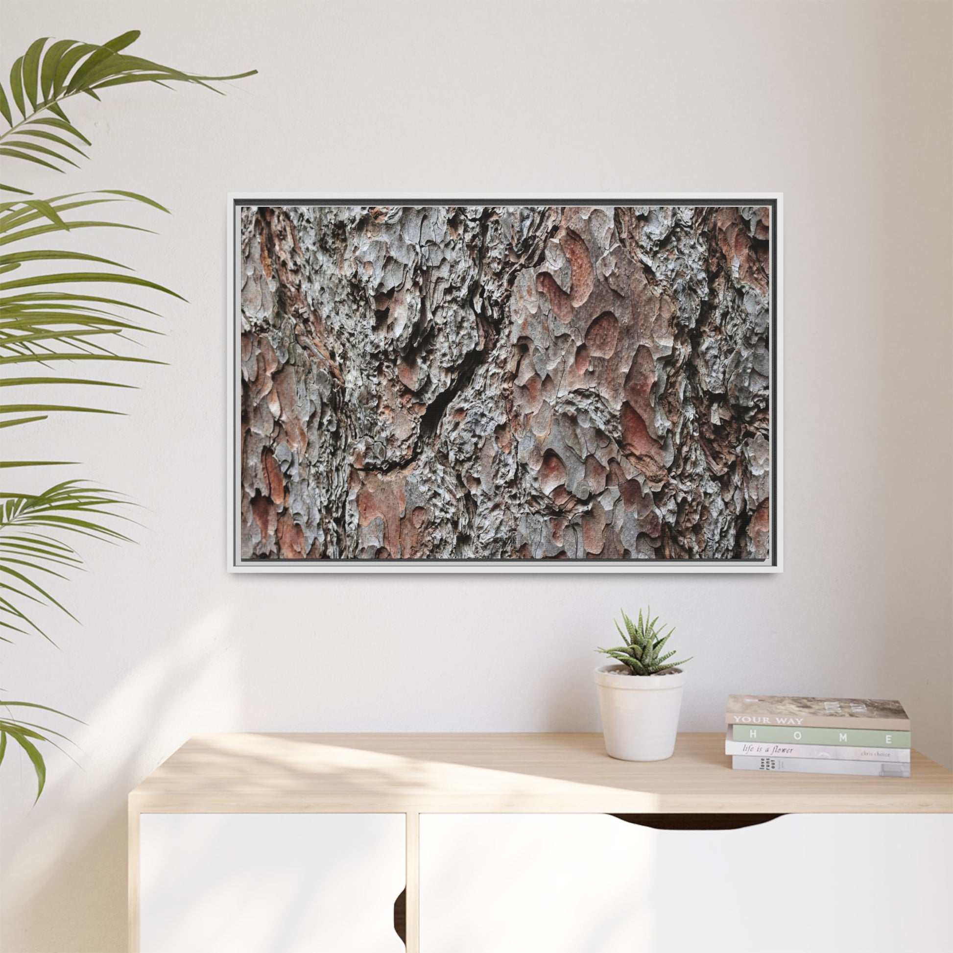 Bark Texture Symphony - Unique Stretched Canvas Wall Art - Art By Earth