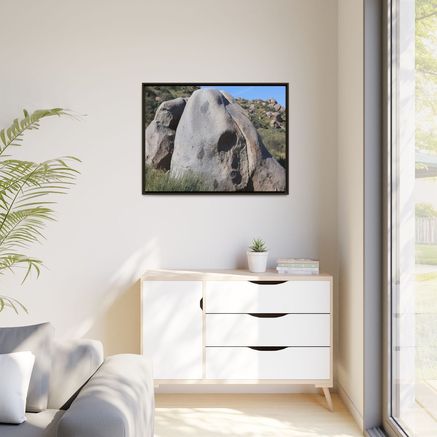 Skull Rock Desert - Unique Stretched Canvas Wall Art - Art By Earth