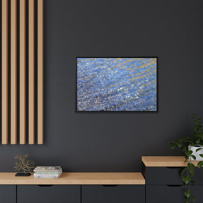 Aqua Fragments - Unique Stretched Canvas Wall Art