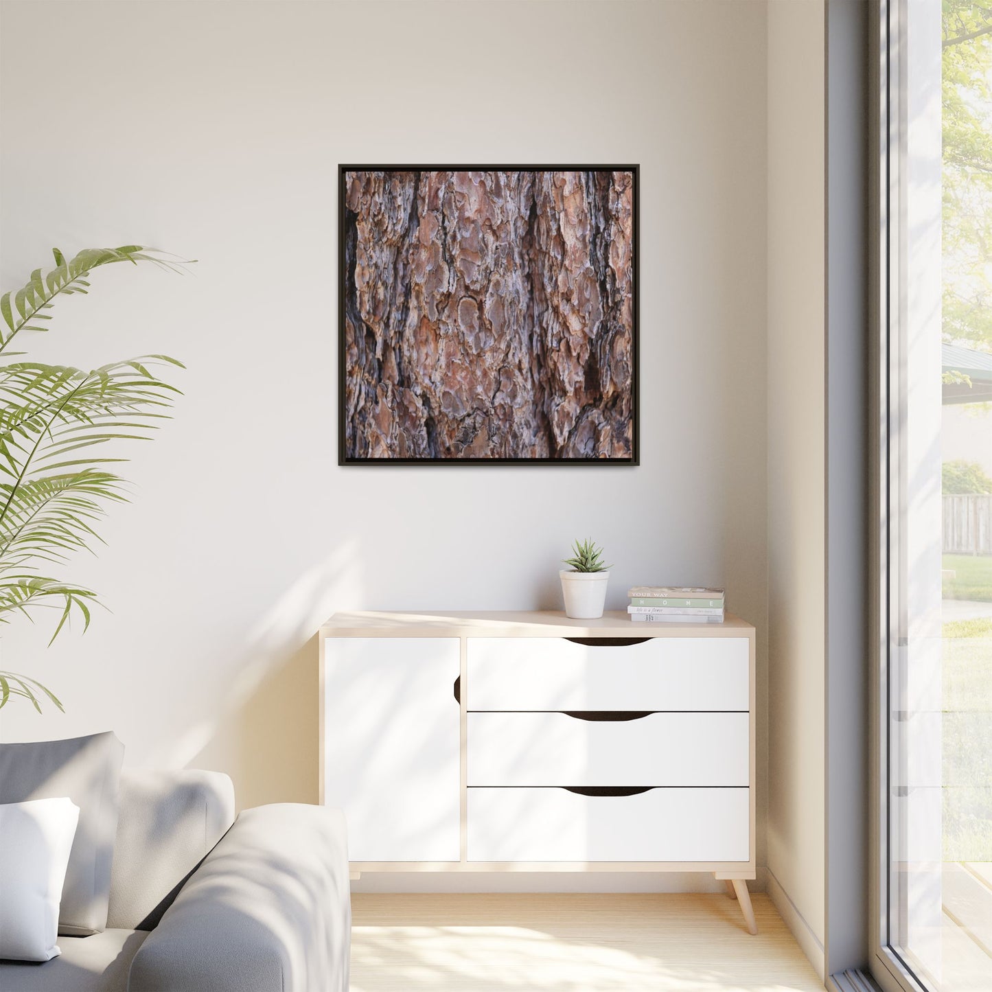Woody Layers - Unique Stretched Canvas Wall Art - Art By Earth