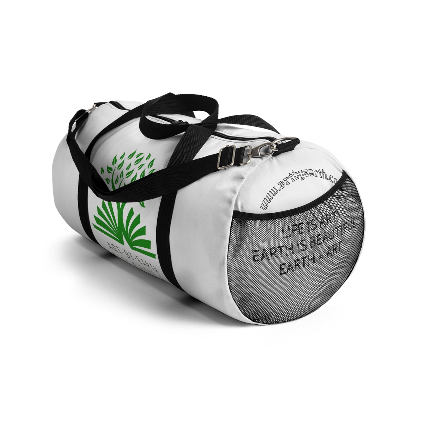 White - ART BY EARTH DUFFEL BAG