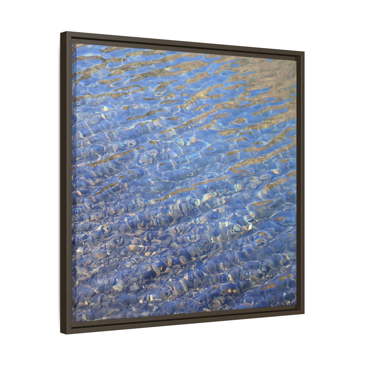 Aqua Fragments - Unique Stretched Canvas Wall Art