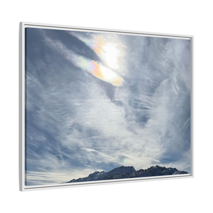 Whispers of Winter's Embrace - Unique Stretched Canvas Wall Art