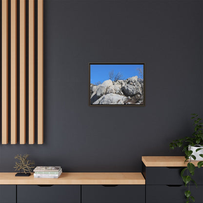 Barren Landscape with Boulder Formations - Unique Stretched Canvas Wall Art - Art By Earth