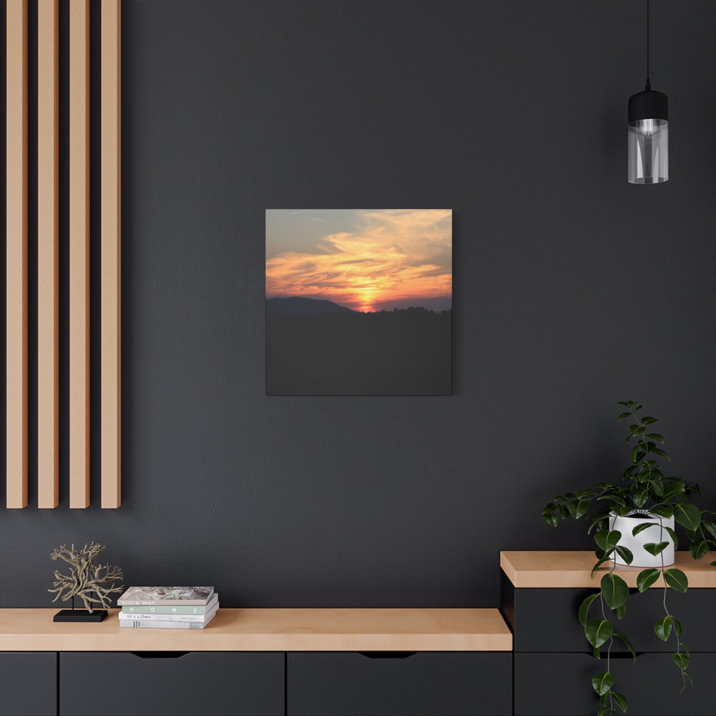 Mountain Twilight - Unique Frameless Canvas Wall Art - Art By Earth