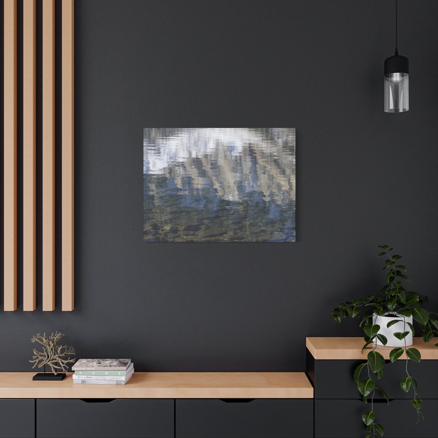 Ripples of Reflection - Unique Frameless Canvas Wall Art