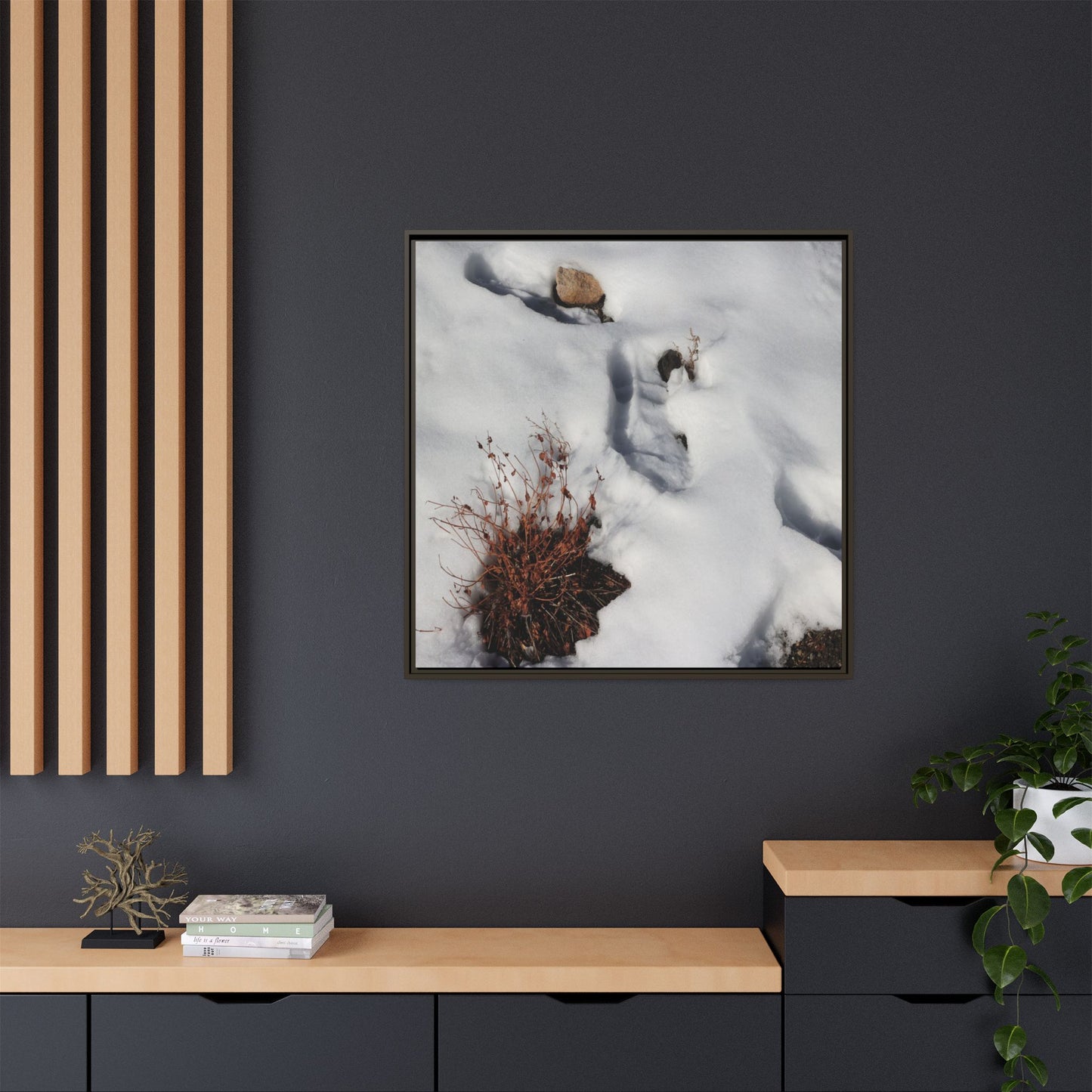 Frostbound Whispers - Unique Stretched Canvas Wall Art