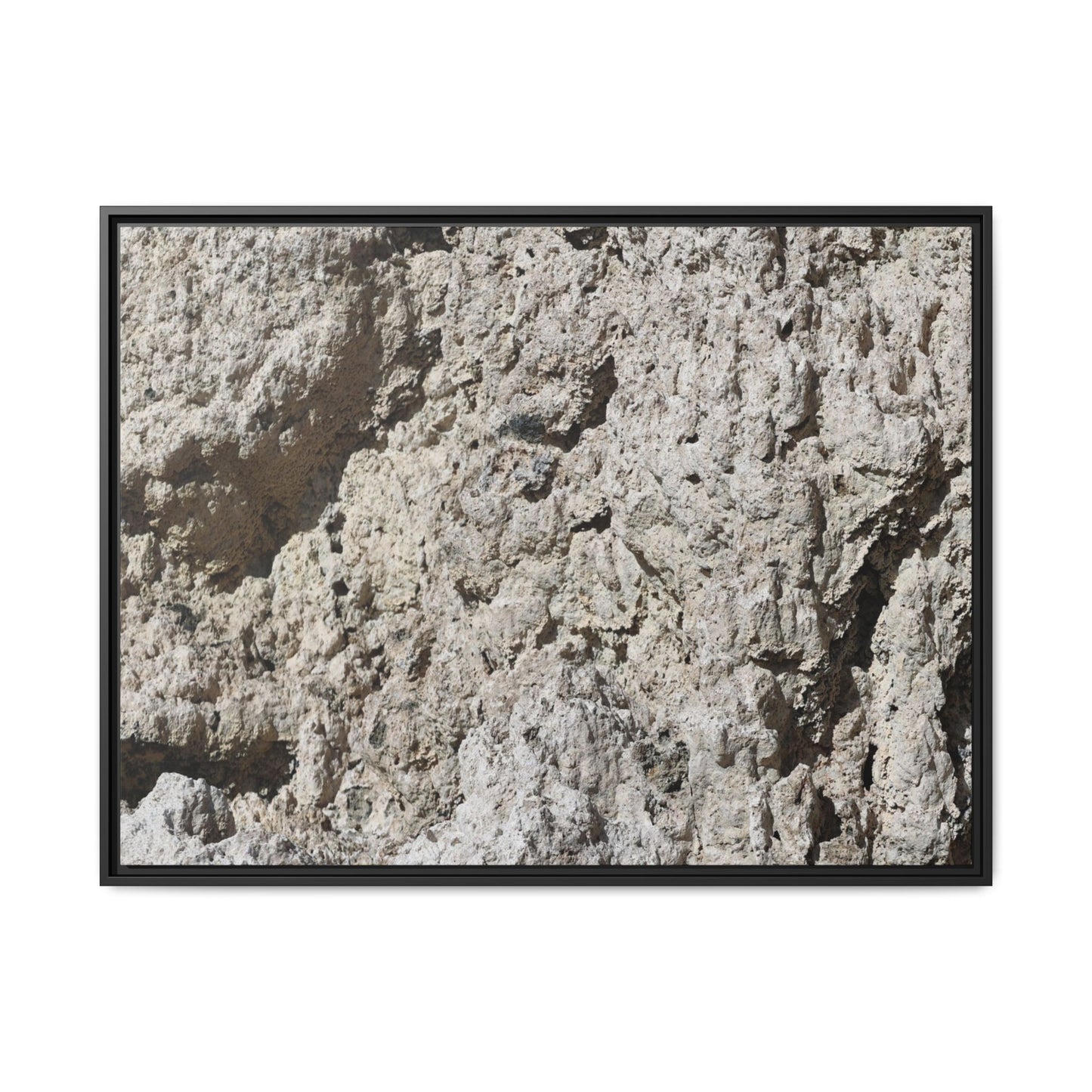 Weathered Stone Whispers - Unique Stretched Canvas Wall Art