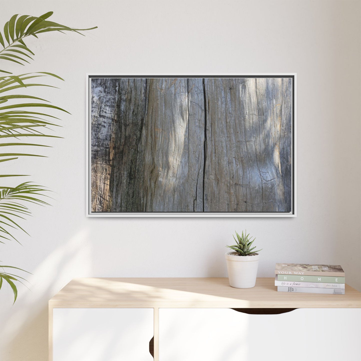 Weathered Wood Surface - Unique Stretched Canvas Wall Art