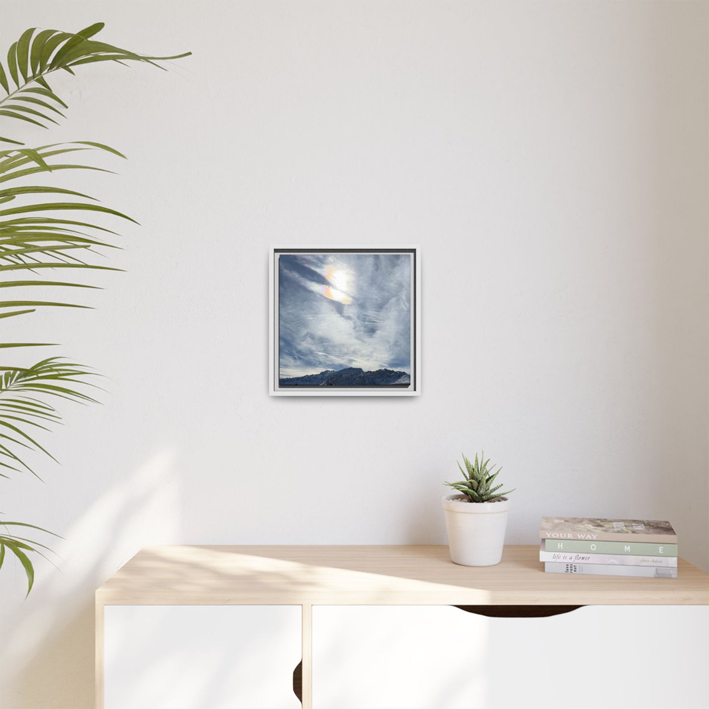 Whispers of Winter's Embrace - Unique Stretched Canvas Wall Art