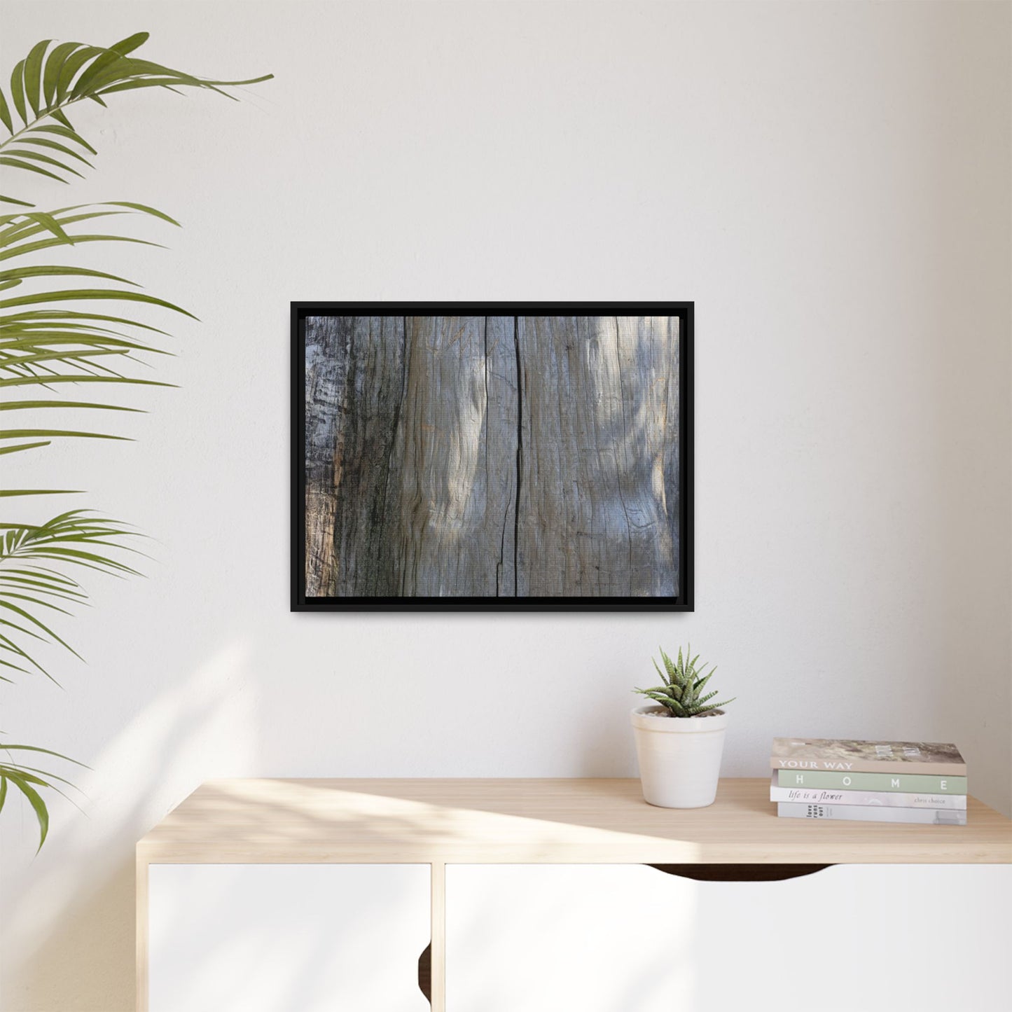 Weathered Wood Surface - Unique Stretched Canvas Wall Art