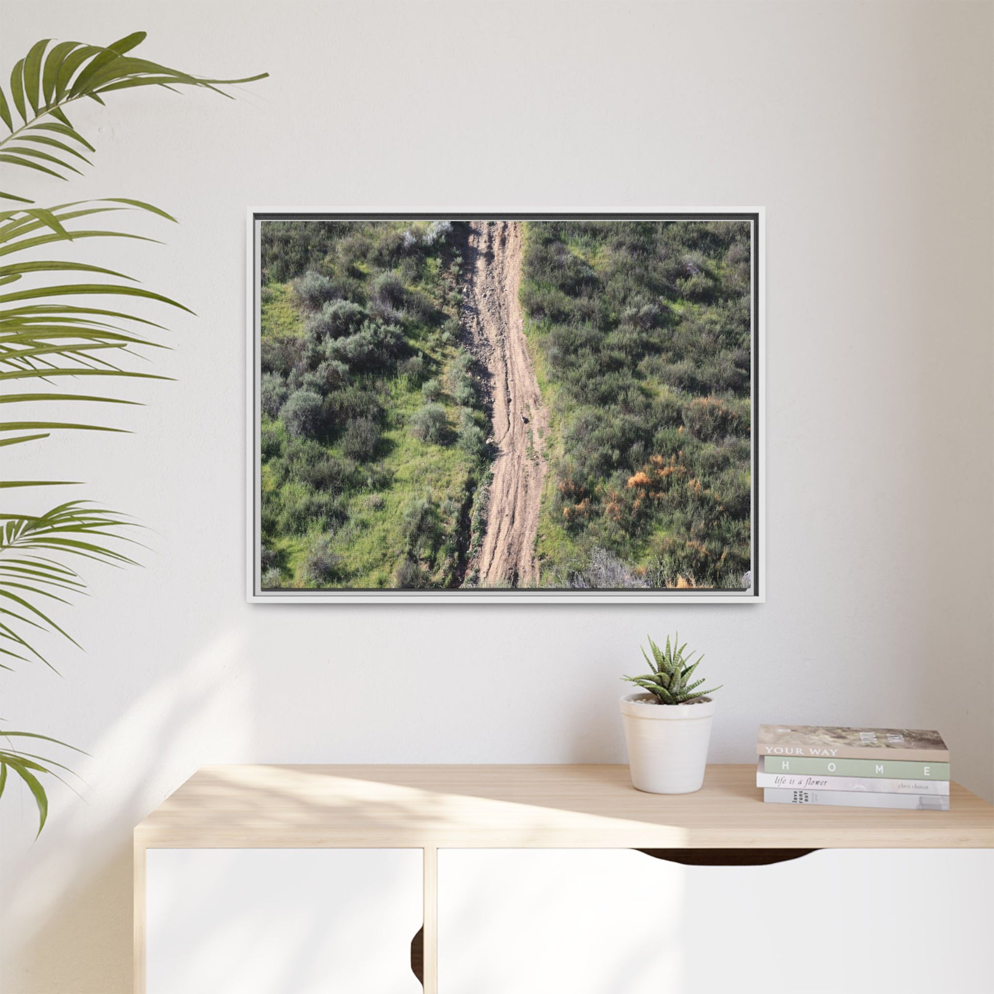 Desert Path Through Sage - Unique Stretched Canvas Wall Art - Art By Earth