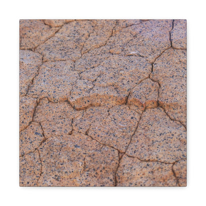Cracked Earth's Whispers - Unique Frameless Canvas Wall Art - Art By Earth