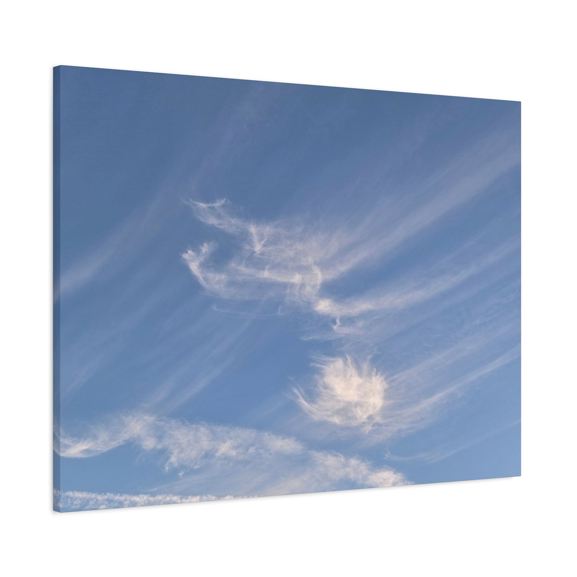 Wispy Whispers of Azure - Unique Frameless Canvas Wall Art - Art By Earth