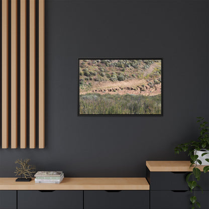 Ancient Dwellings in the Valley - Unique Stretched Canvas Wall Art - Art By Earth