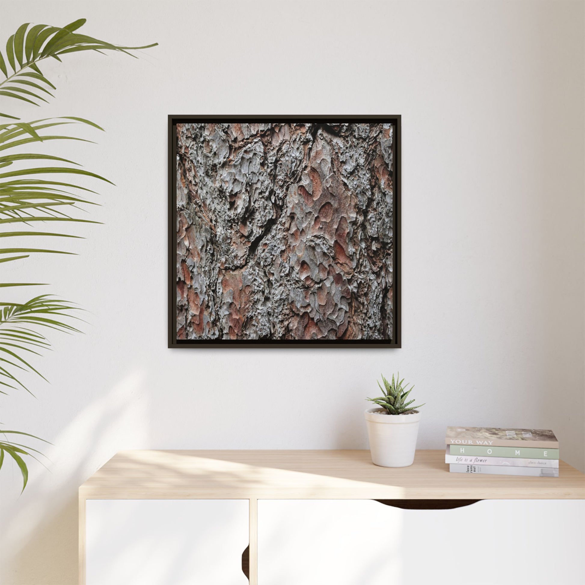 Bark Texture Symphony - Unique Stretched Canvas Wall Art - Art By Earth