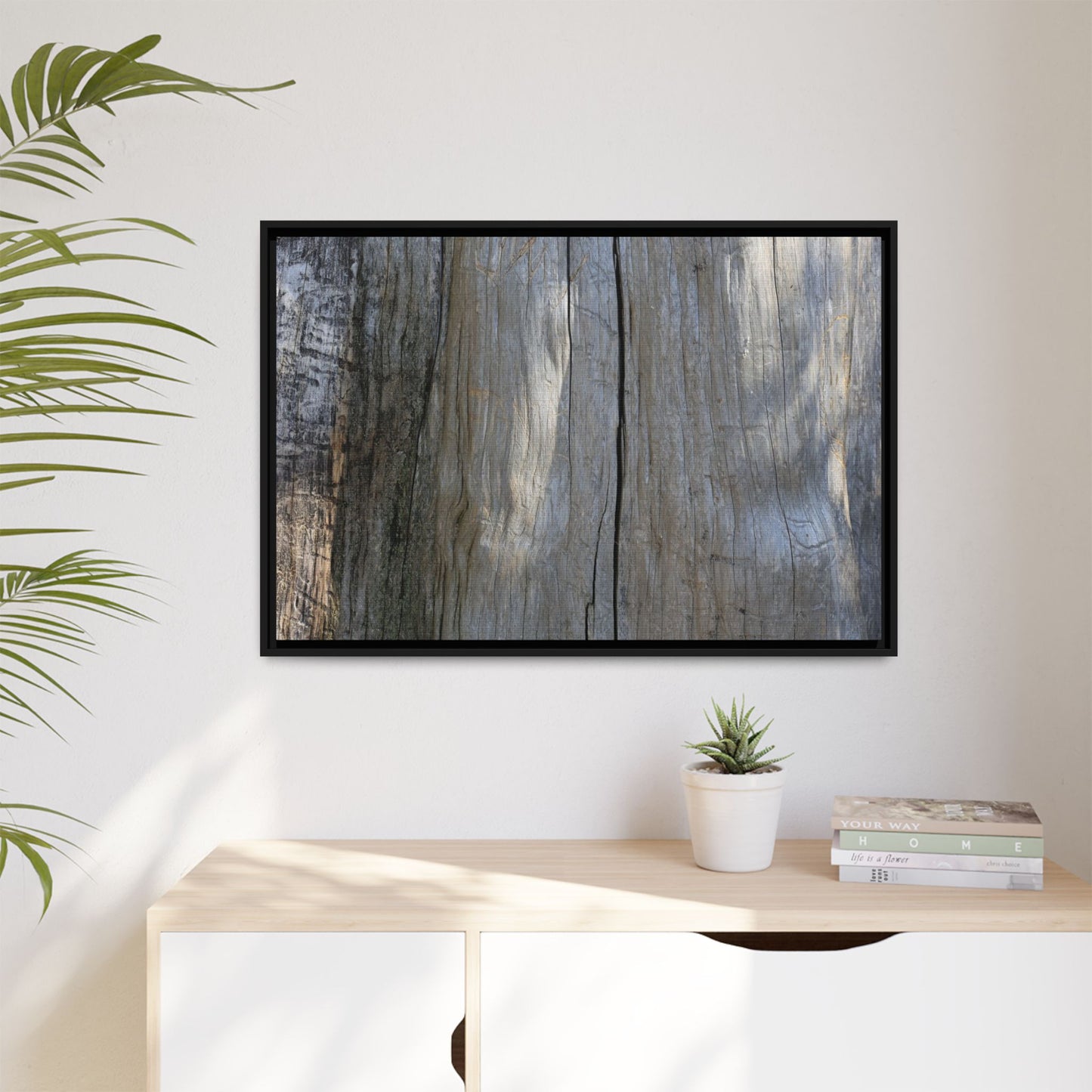 Weathered Wood Surface - Unique Stretched Canvas Wall Art