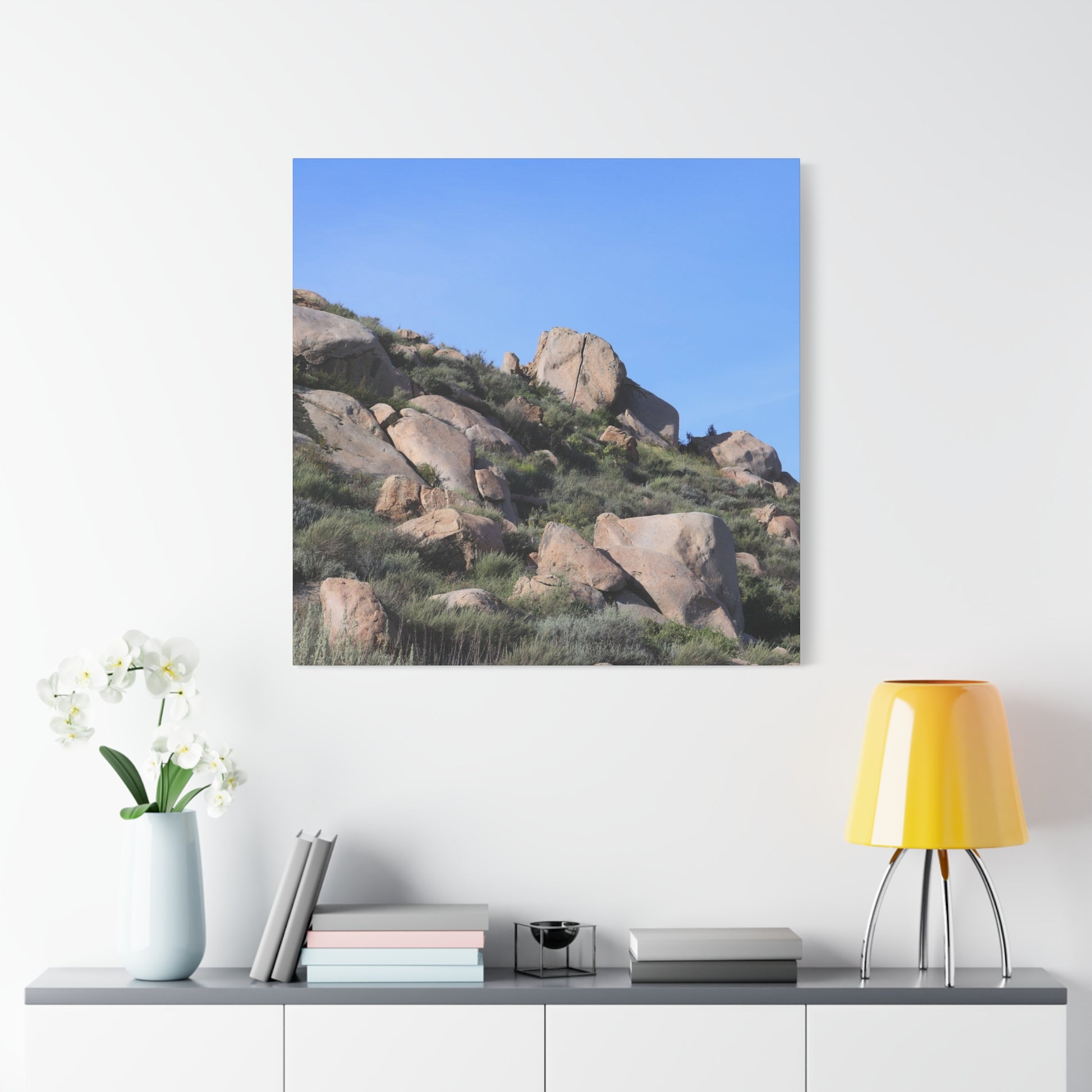 Desert Boulder Formation - Unique Frameless Canvas Wall Art - Art By Earth