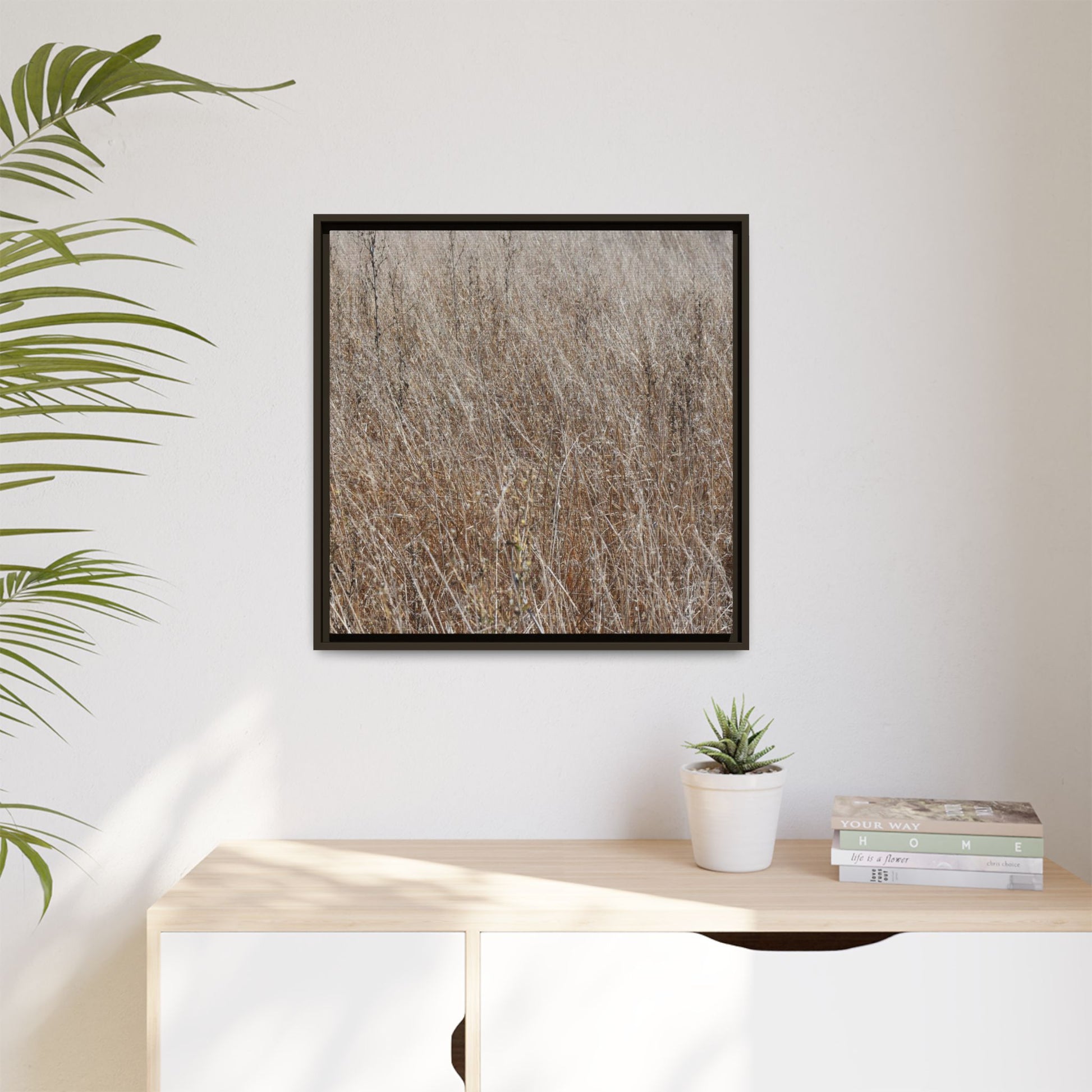 Dry Grass Symphony - Unique Stretched Canvas Wall Art - Art By Earth