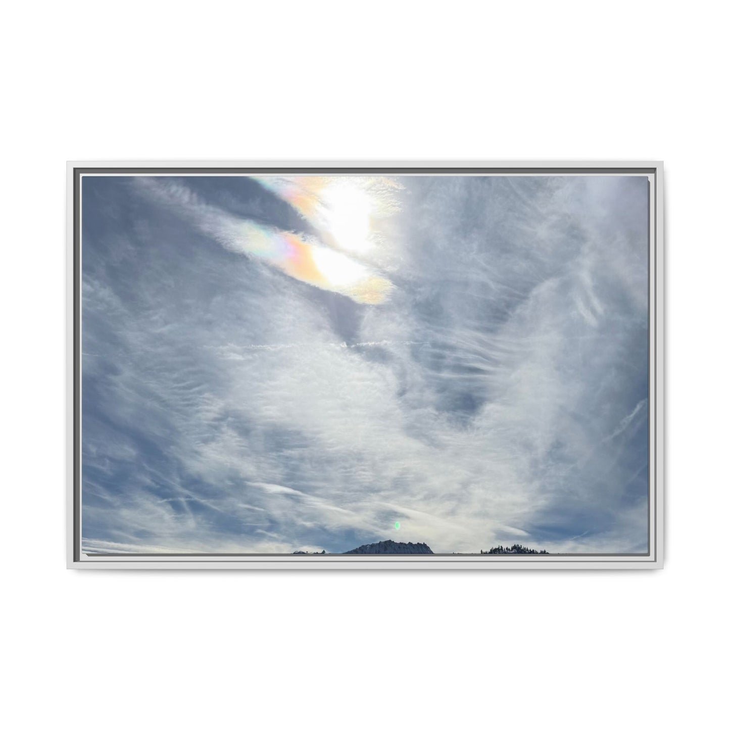 Whispers of Winter's Embrace - Unique Stretched Canvas Wall Art