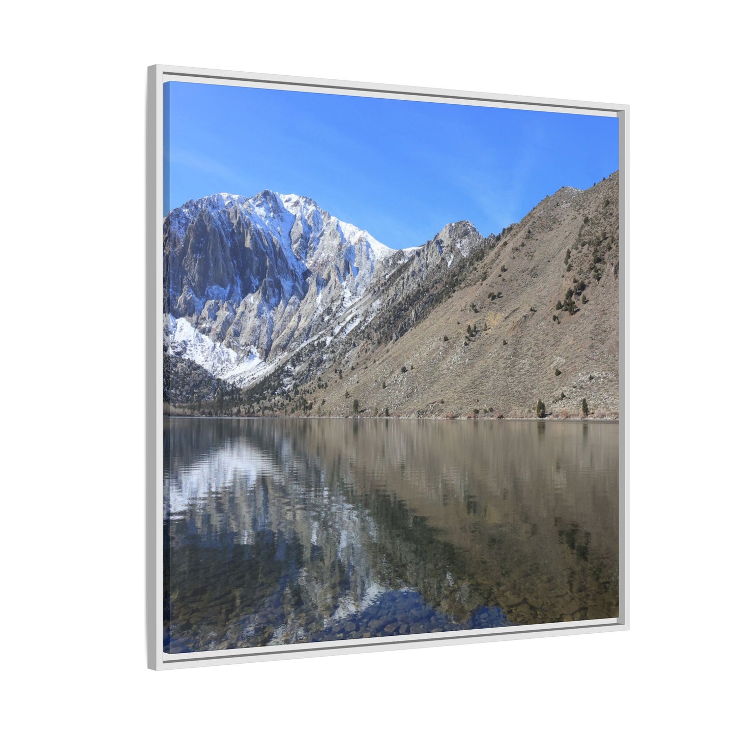 Mountain Mirror - Unique Stretched Canvas Wall Art