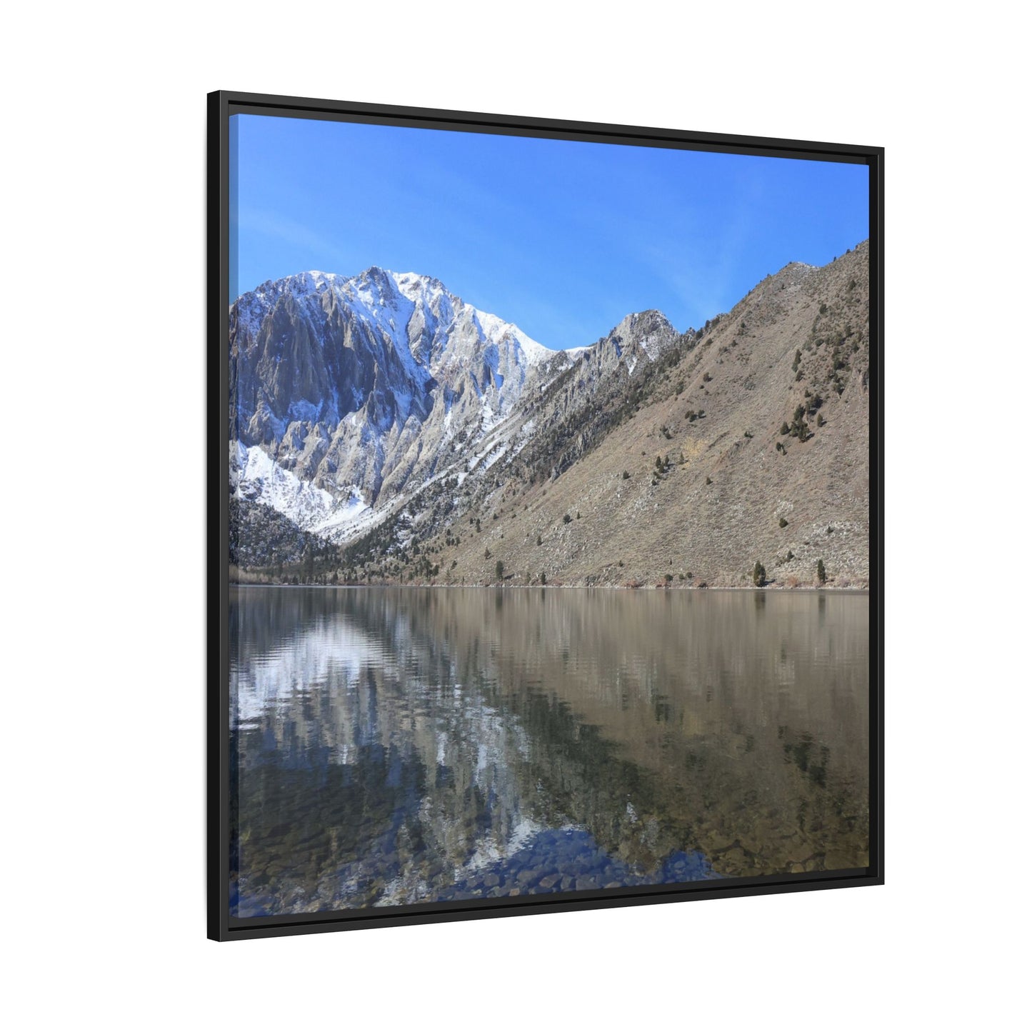 Mountain Mirror - Unique Stretched Canvas Wall Art