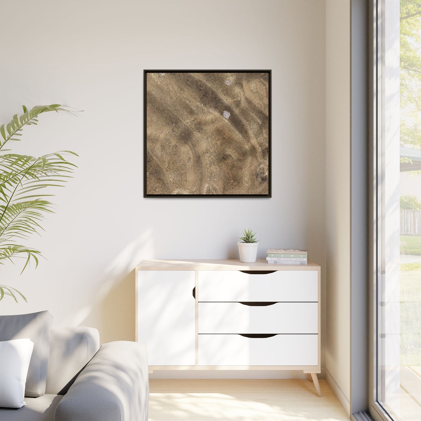 Underwater Sand Exploration - Unique Stretched Canvas Wall Art - Art By Earth