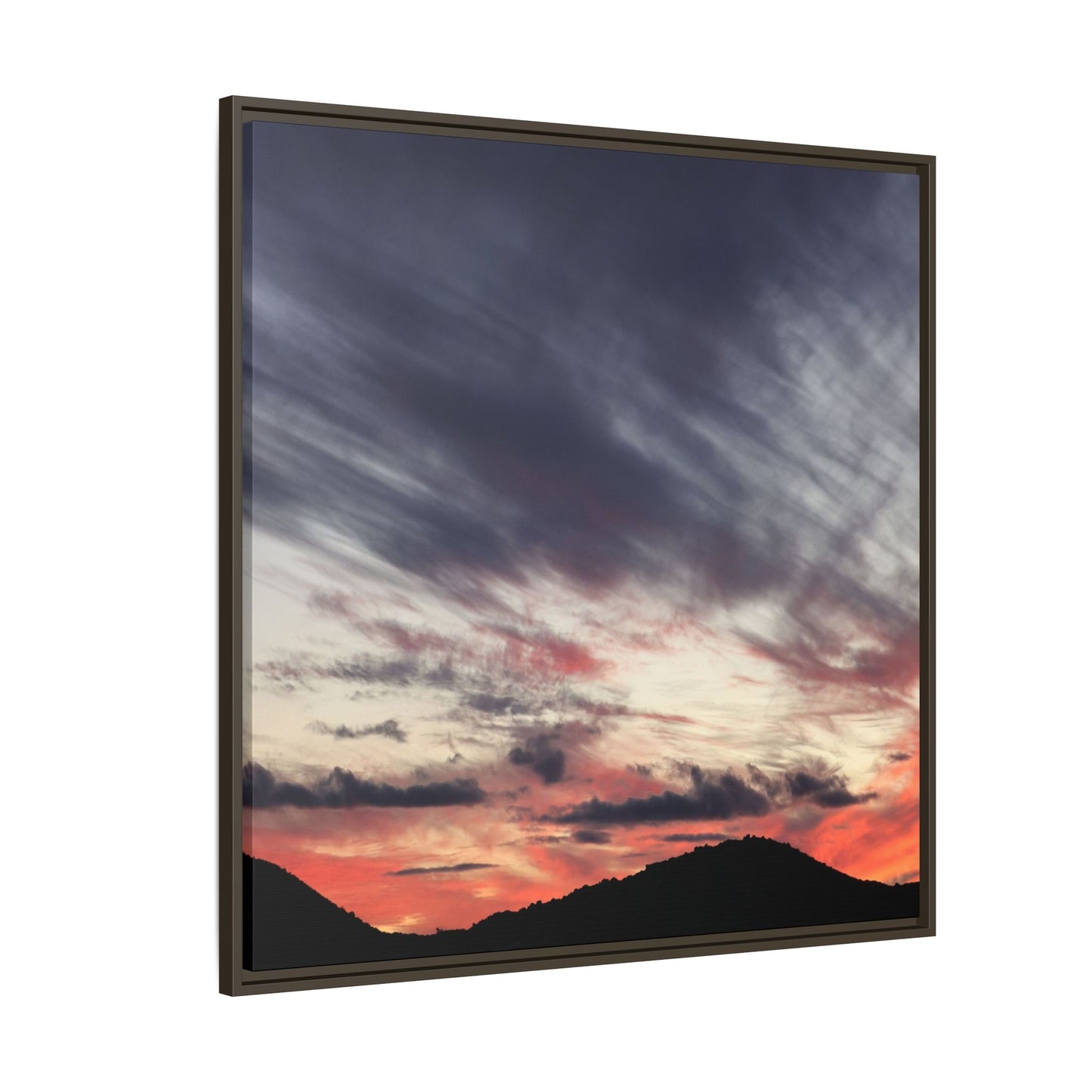 Fiery Sky at Dusk - Unique Stretched Canvas Wall Art - Art By Earth