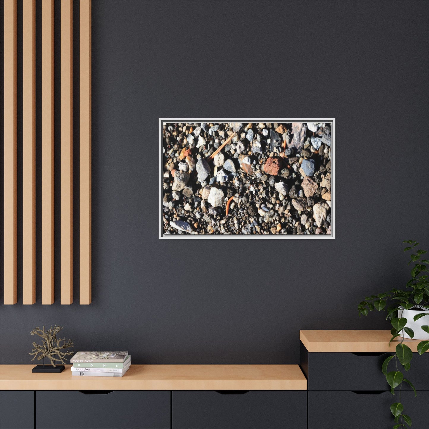 Stones and Soil - Unique Stretched Canvas Wall Art