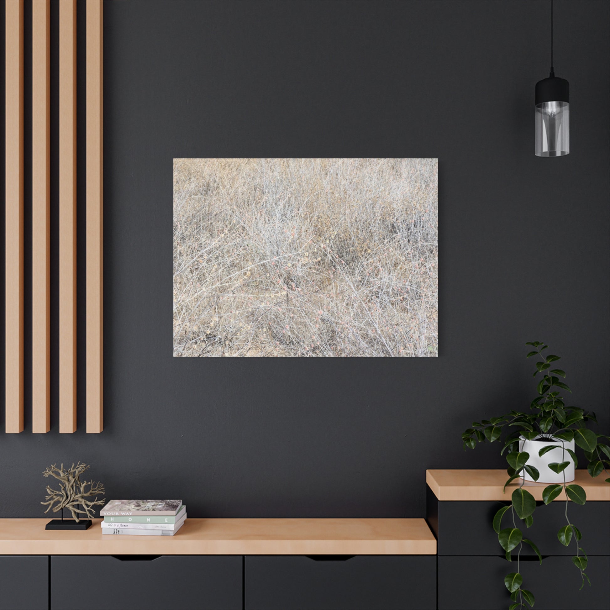 Tangled Whispers of Autumn's Fading Breath - Unique Frameless Canvas Wall Art - Art By Earth
