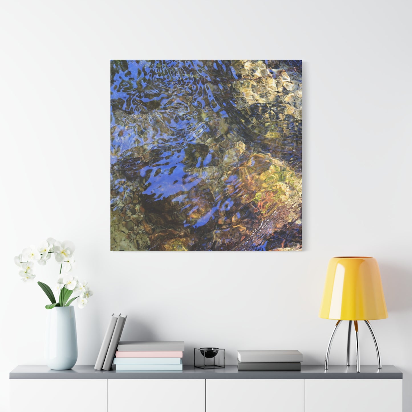 Azure Fragments - Unique Frameless Canvas Wall Art - Art By Earth