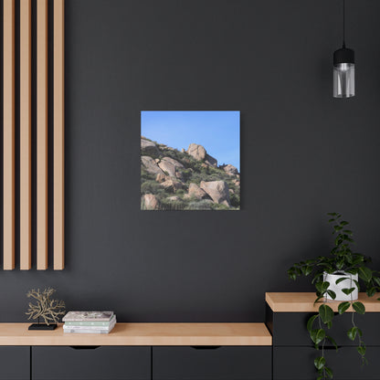 Desert Boulder Formation - Unique Frameless Canvas Wall Art - Art By Earth