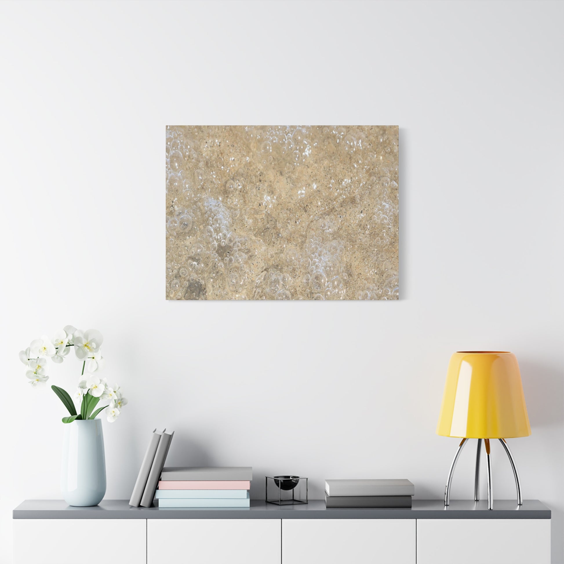 Bubbles in Sand - Unique Frameless Canvas Wall Art - Art By Earth