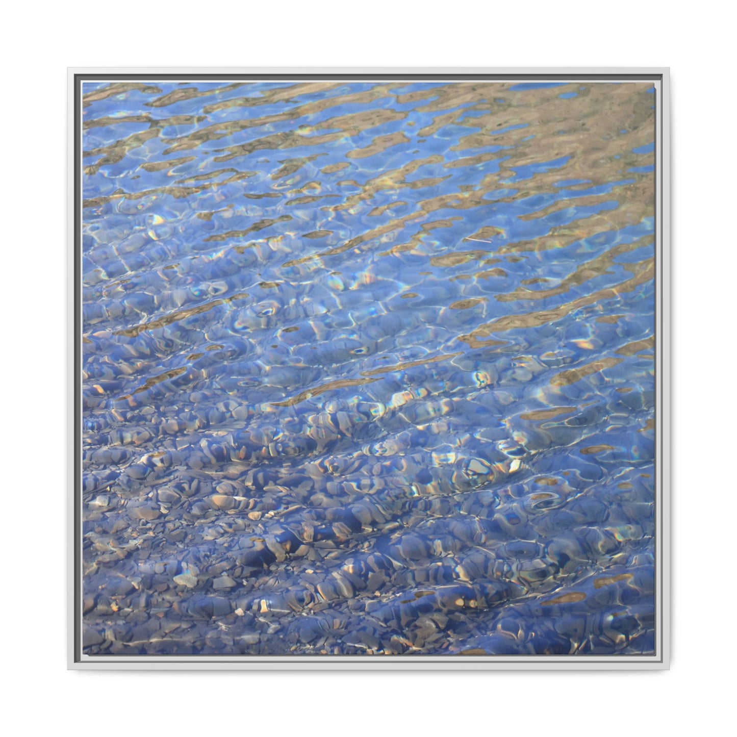 Aqua Fragments - Unique Stretched Canvas Wall Art