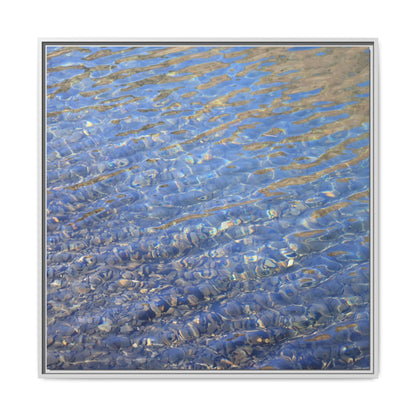 Aqua Fragments - Unique Stretched Canvas Wall Art