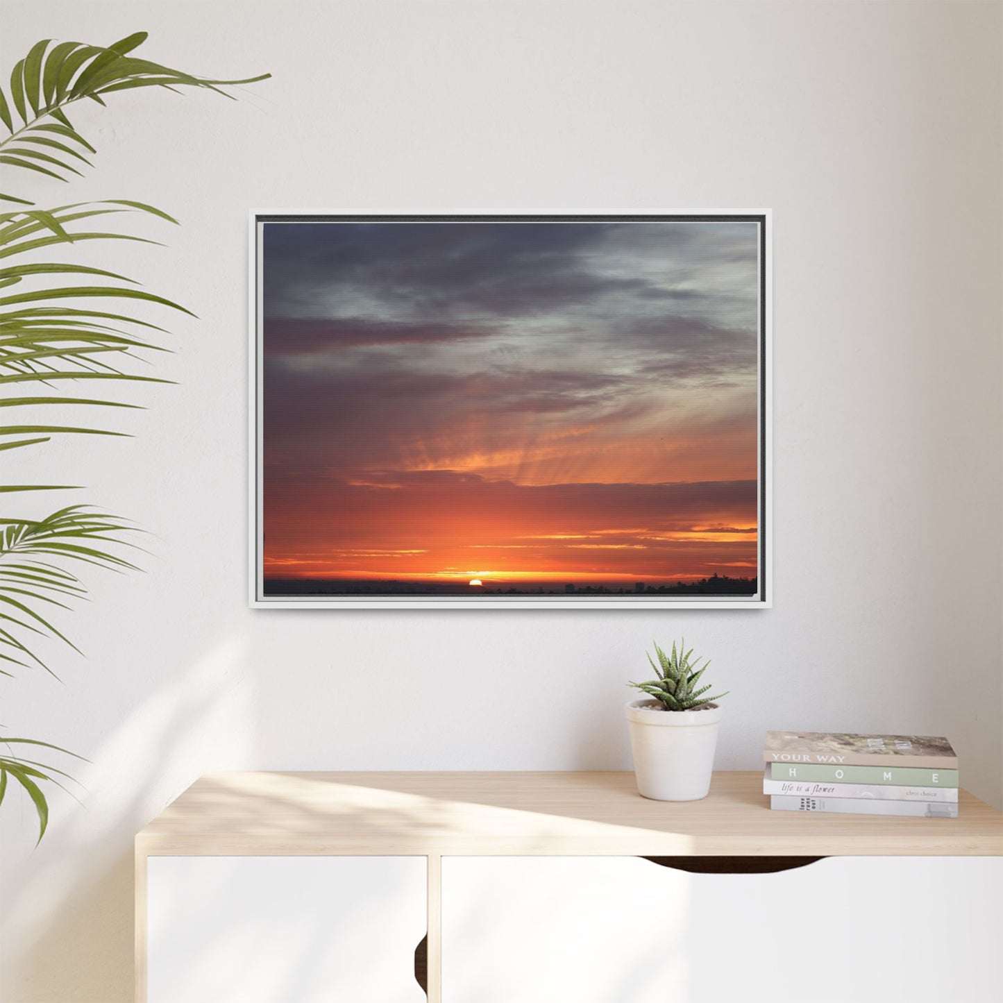 Fiery Horizon - Unique Stretched Canvas Wall Art - Art By Earth