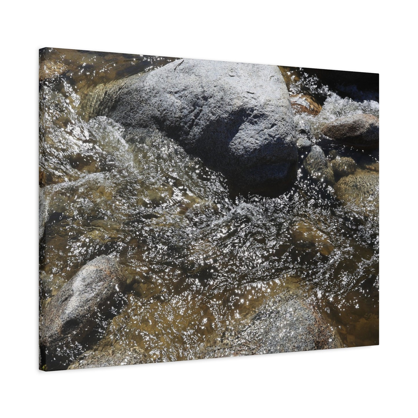 Rocky Stream - Unique Frameless Canvas Wall Art - Art By Earth