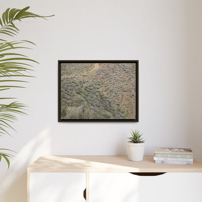 Arid Landscape with Winding Path - Unique Stretched Canvas Wall Art - Art By Earth