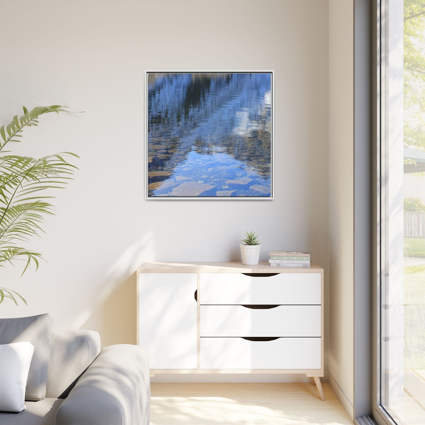 Reflected Stones - Unique Stretched Canvas Wall Art