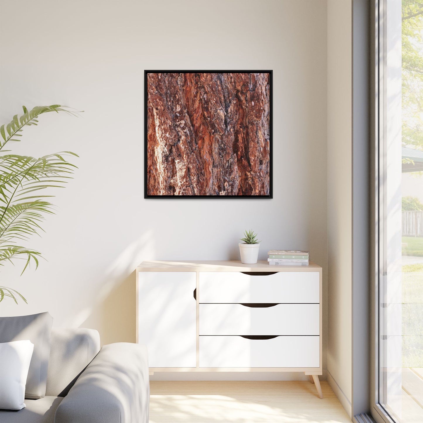 Wooden Mosaic - Unique Stretched Canvas Wall Art