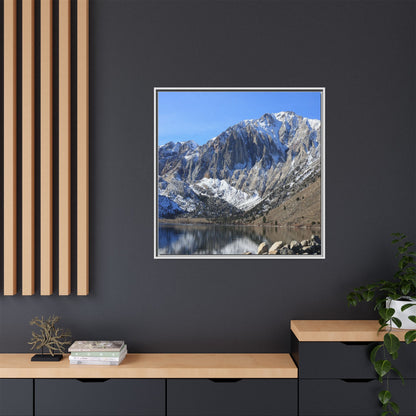 Frozen Reflection - Unique Stretched Canvas Wall Art