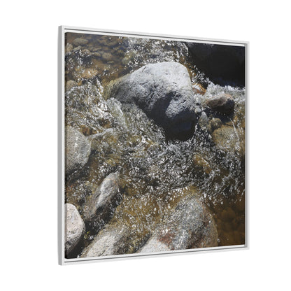 Water's Dance Over Stone - Unique Stretched Canvas Wall Art - Art By Earth