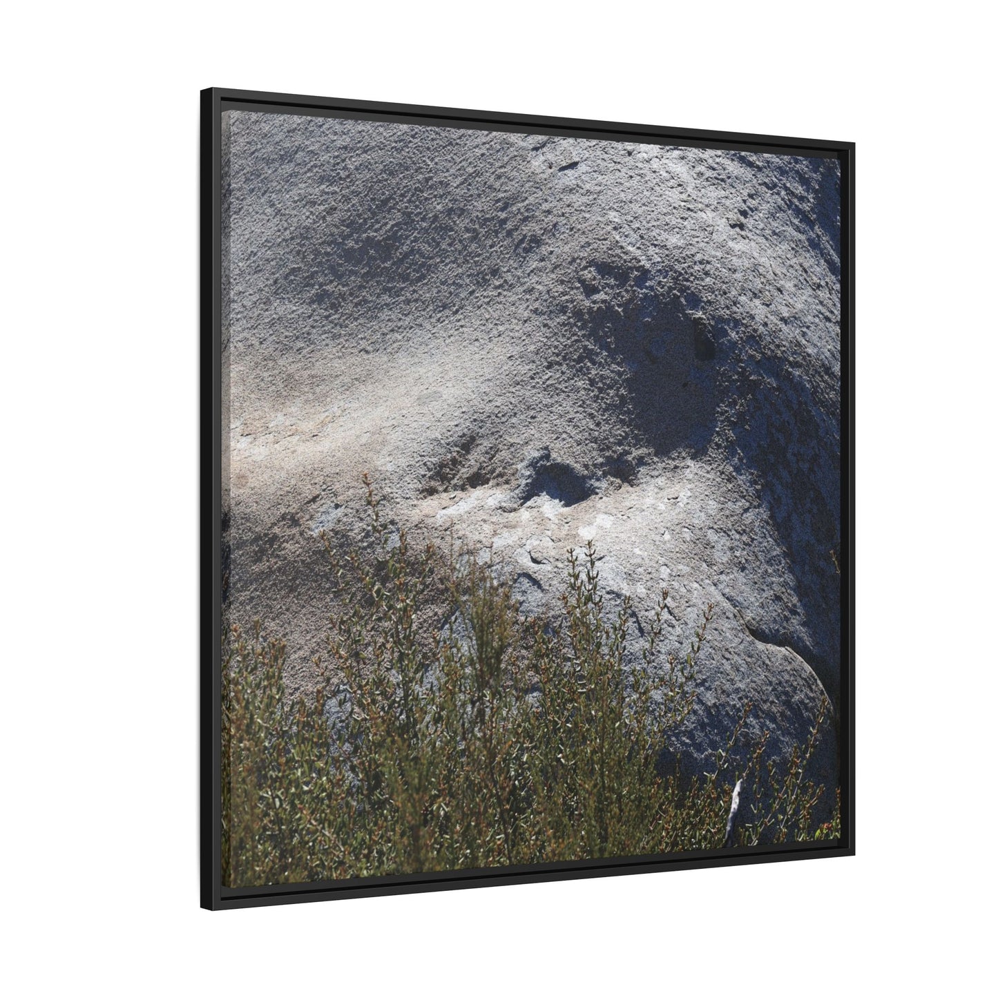 Weathered Boulder with Character - Unique Stretched Canvas Wall Art